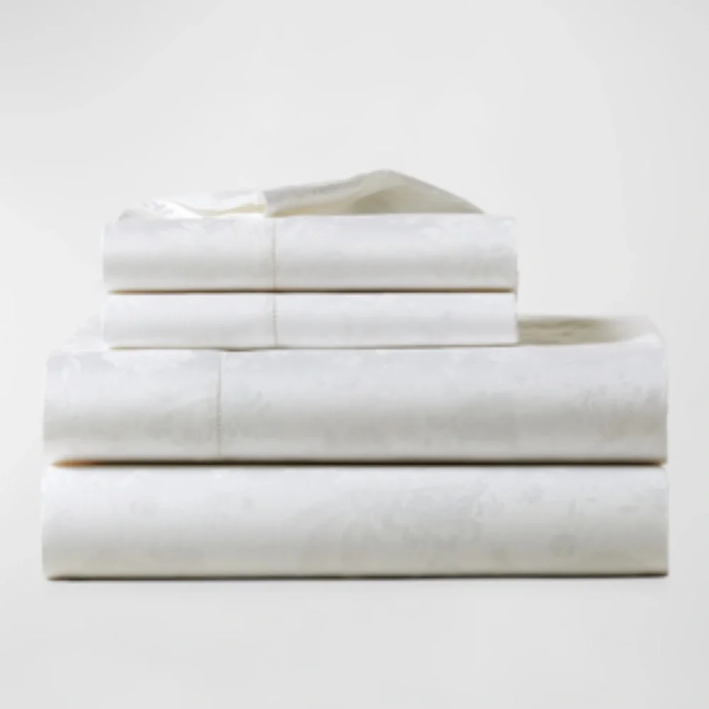 Ralph Lauren Bethany Jacquard queen Xtra Deep Fitted Sheet Organic NEW